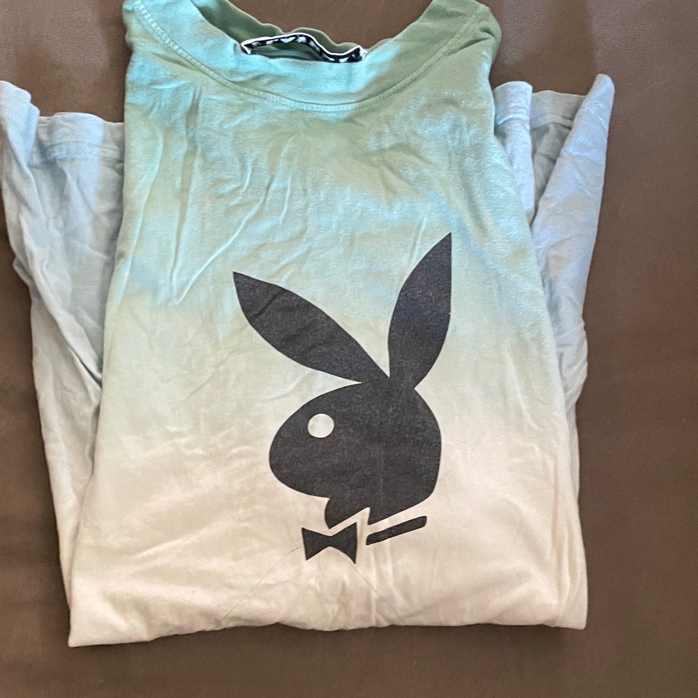 PLAYBOY Men’s Tee- Mint and white